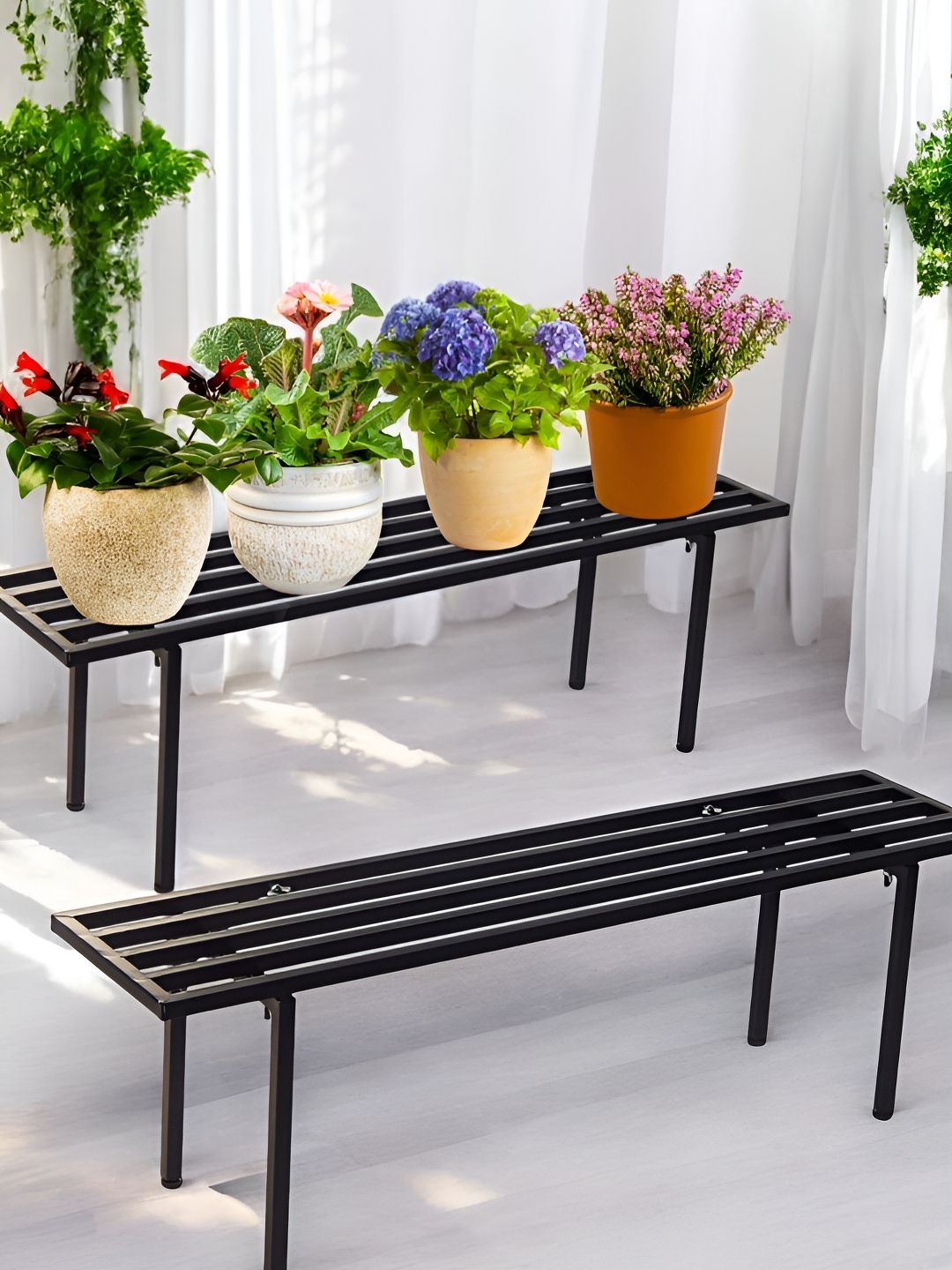 ecofynd 2-Pcs White Adam PlanterStand-picture-24