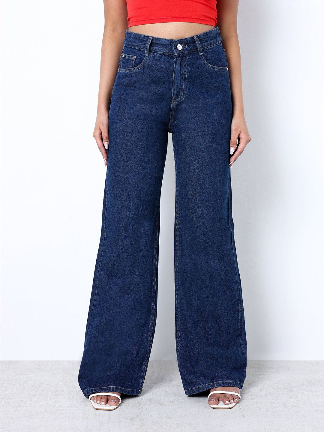 ZUYA Women Wide Leg High-Rise Jeans