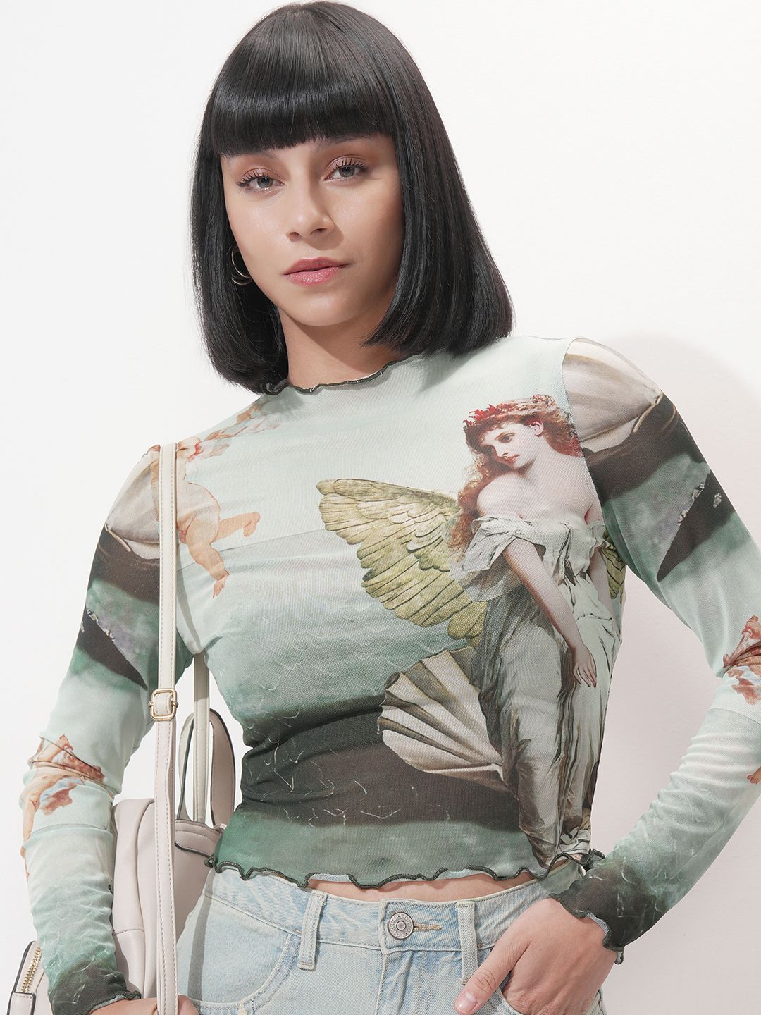 Tokyo Talkies Print Crop Top-picture-34