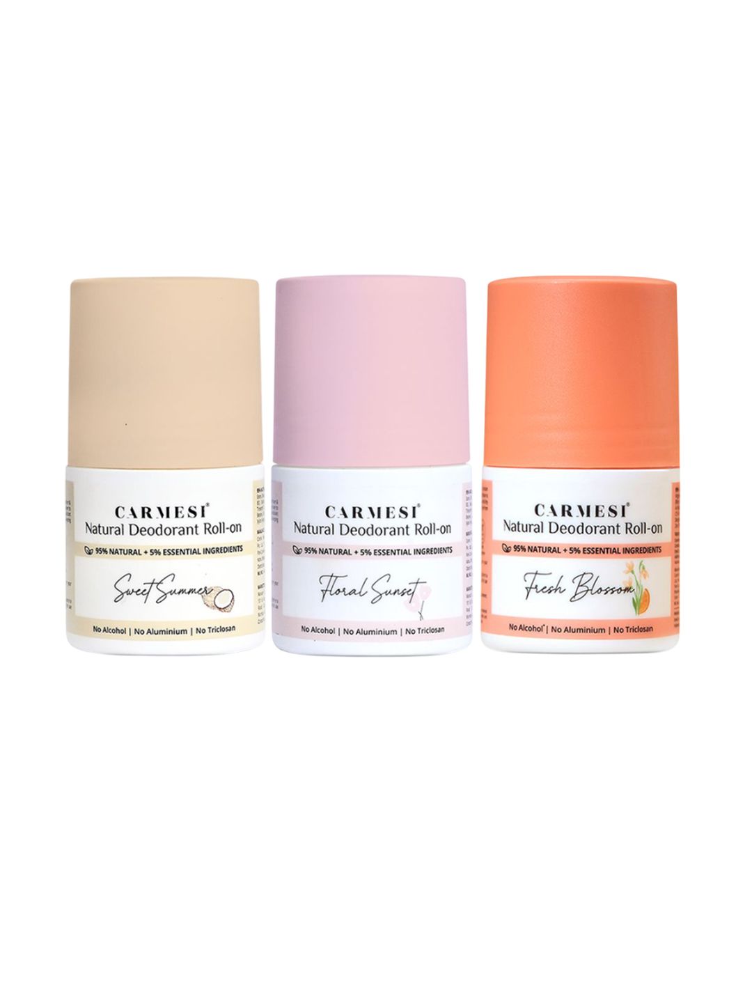 CARMESI Set Of 3 Sweet Summer Floral Sunset And Fresh Blossom Roll Ons - 50 ml Each-picture-32