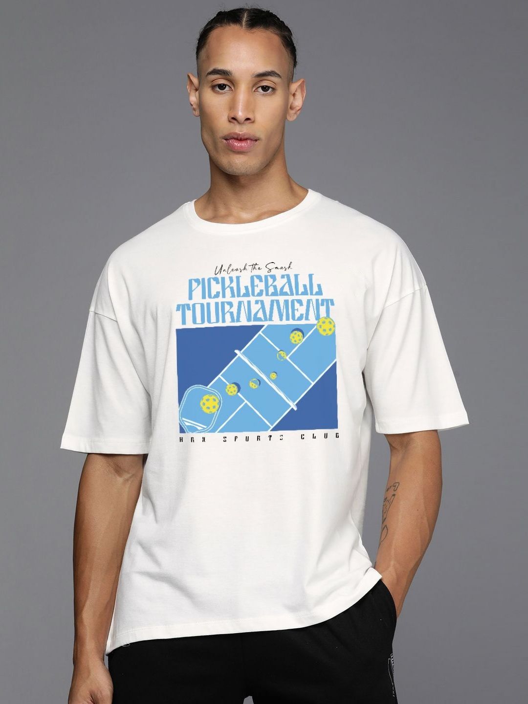 HRX by Hrithik Roshan Men Printed Pure Cotton Raw Edge T-shirt-picture-15