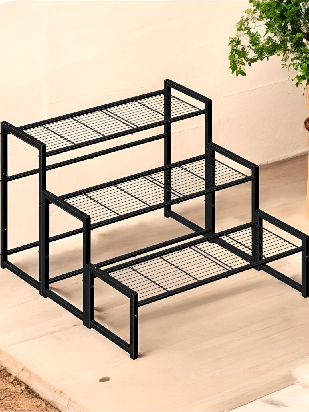 ecofynd Black Ryder Planter Stand-image-3