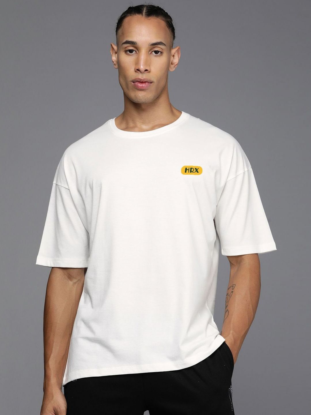 HRX by Hrithik Roshan Men Printed Pure Cotton Applique T-shirt-picture-19