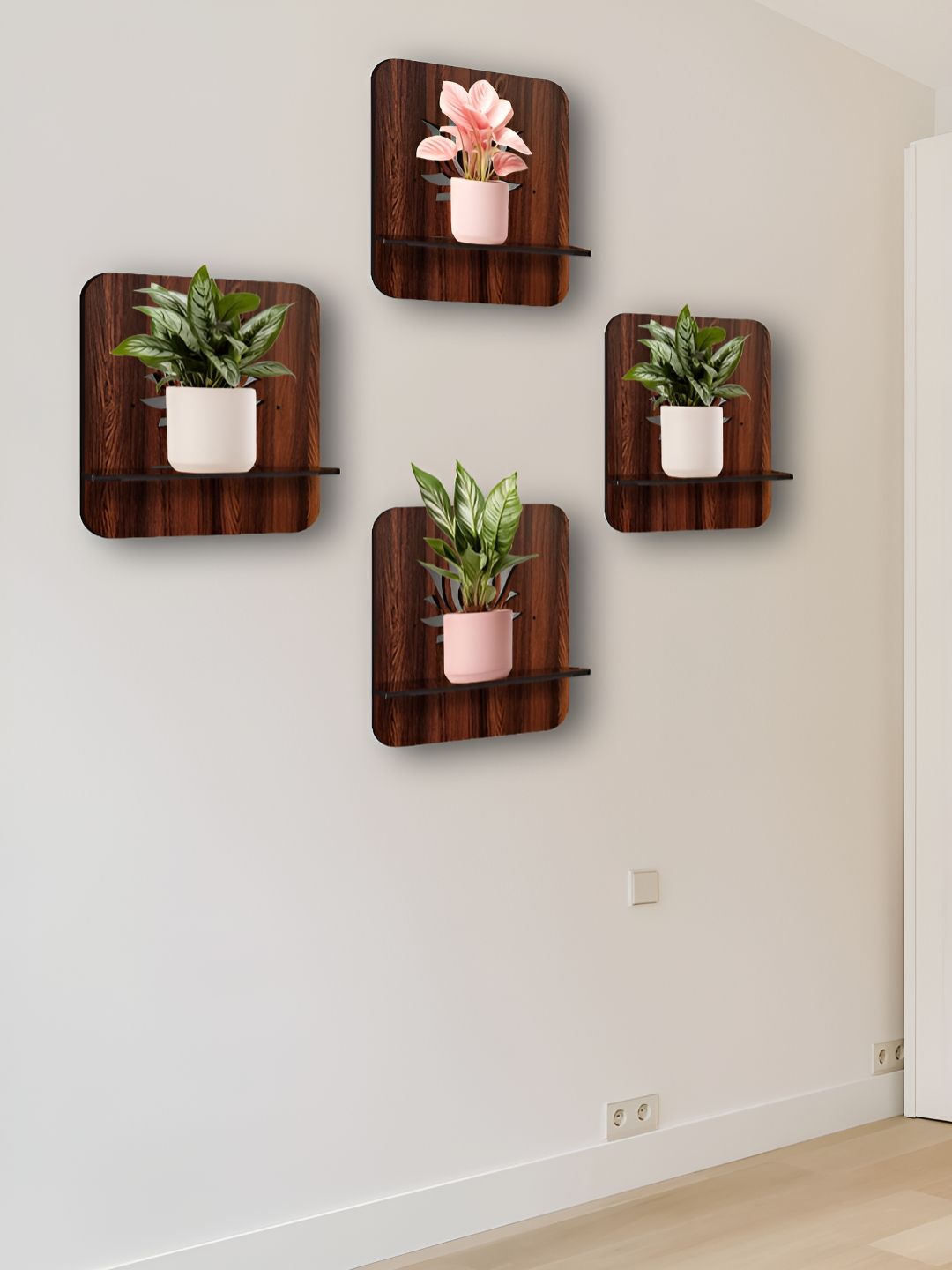 OLIVE TREE 4 Pieces Planter Stand Wall Shelves-image-38