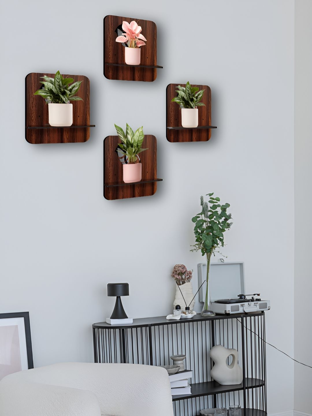 OLIVE TREE 4 Pieces Planter Stand Wall Shelves-picture-23