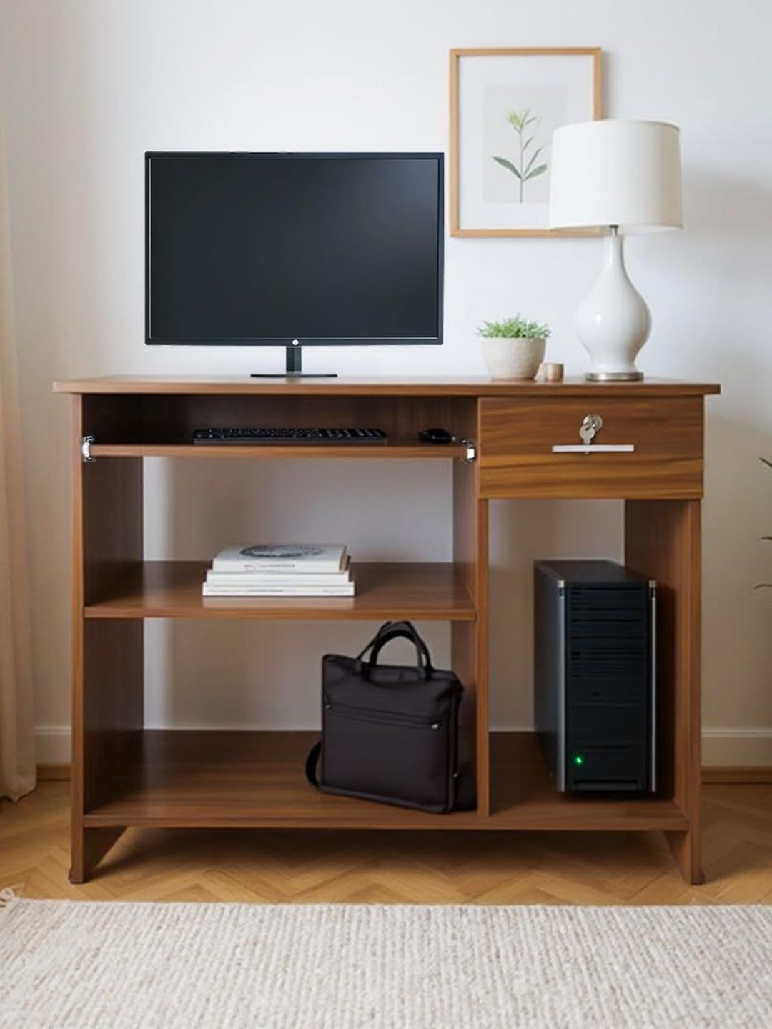 Kik Brown Engineered Wood Study Table