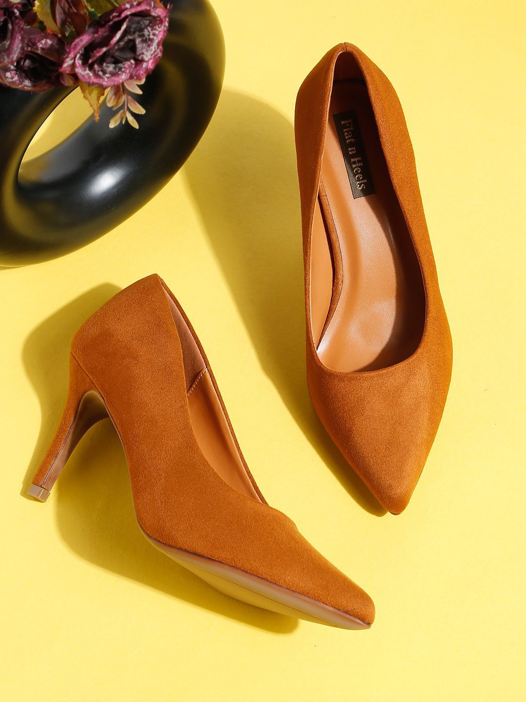 Flat n Heels Flat n Heels Pointed Toe Suede Stiletto Pumps