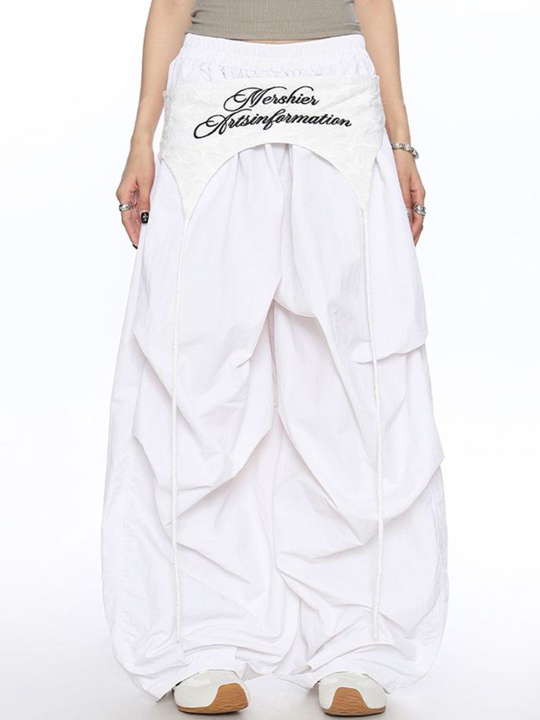 StyleCast x Revolte Women Typography Pleated Trousers-picture-11