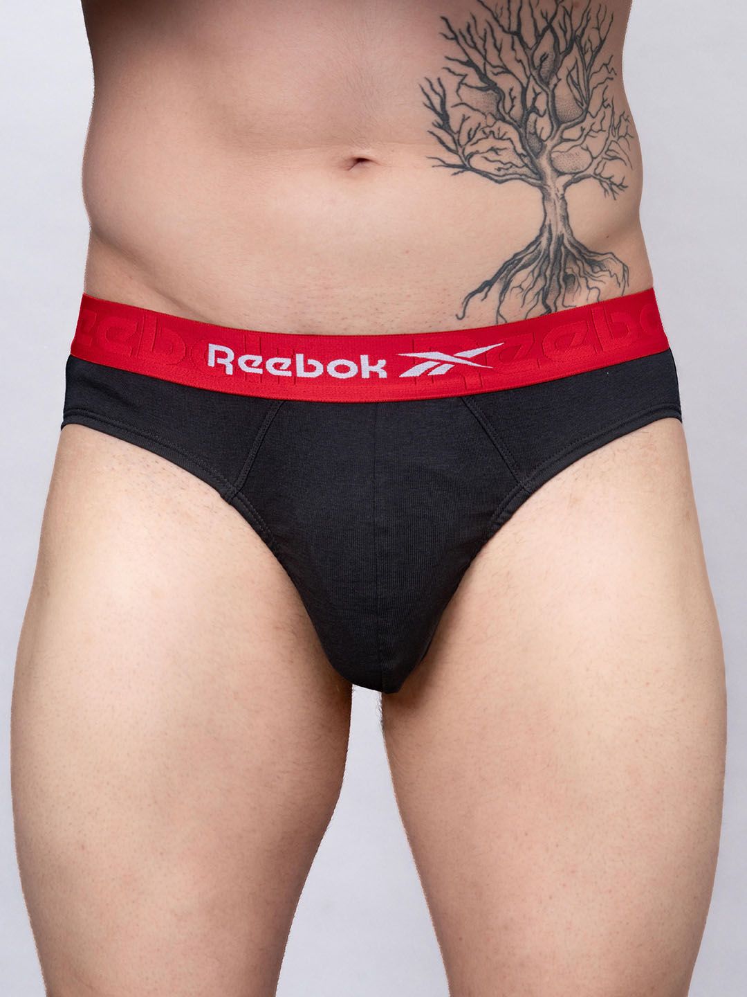 Reebok Men Colourblocked Low-Rise Pure Cotton Basic Briefs RBF02-BLKW-picture-55