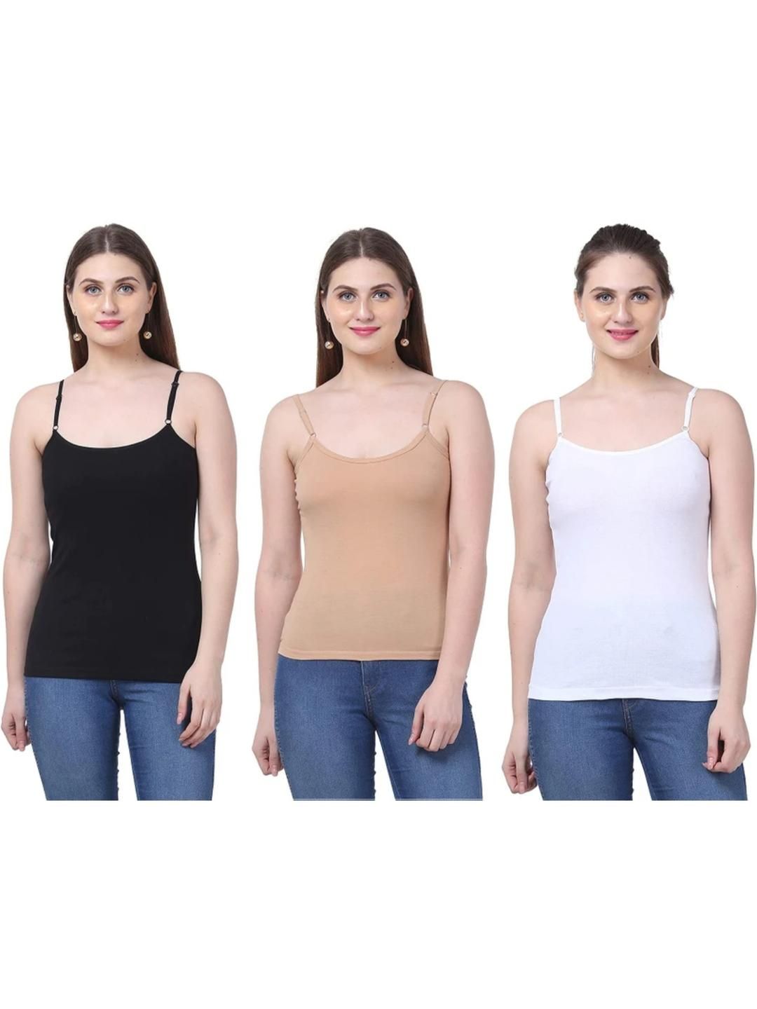 WellFitLook Womens Pack of 3 Camisole Adjustment Slips-picture-26