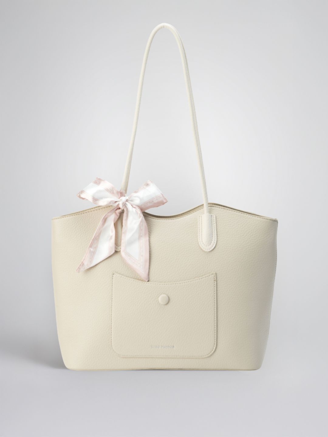Lino Perros Colourblocked Oversized Bucket Tote Bag with Bow Detail-picture-25