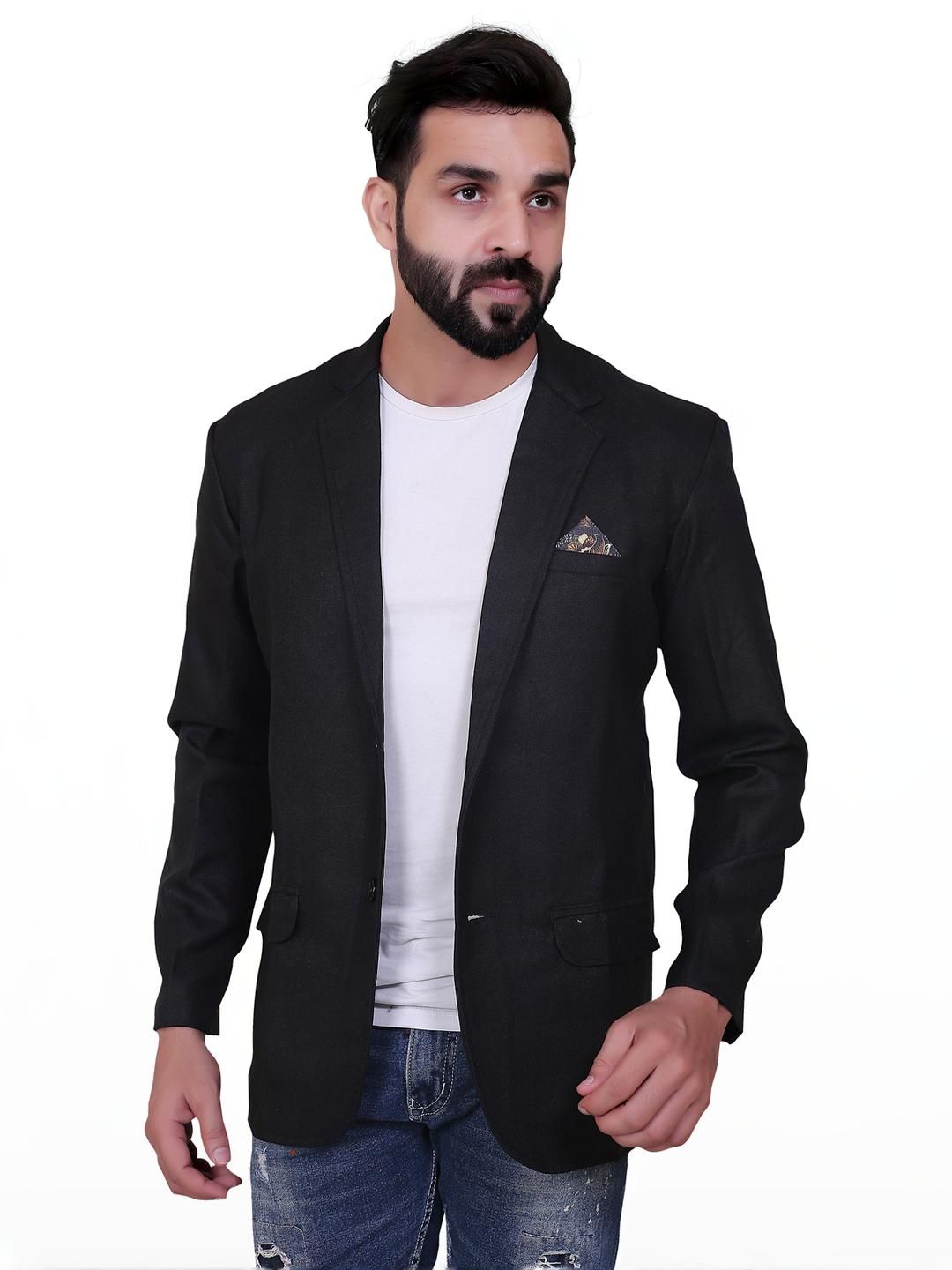 Ancestra Men's Black Blazer-picture-11