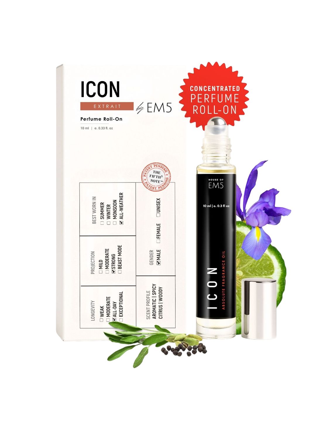 EM5 Men Icon Perfume Roll-On- 10 ml-picture-23