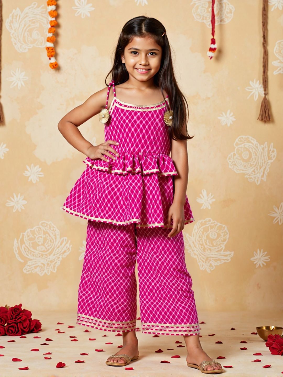 Nauti Nati Pink Festive Ethnic Set for Girls Cotton Comfort & Style-picture-26