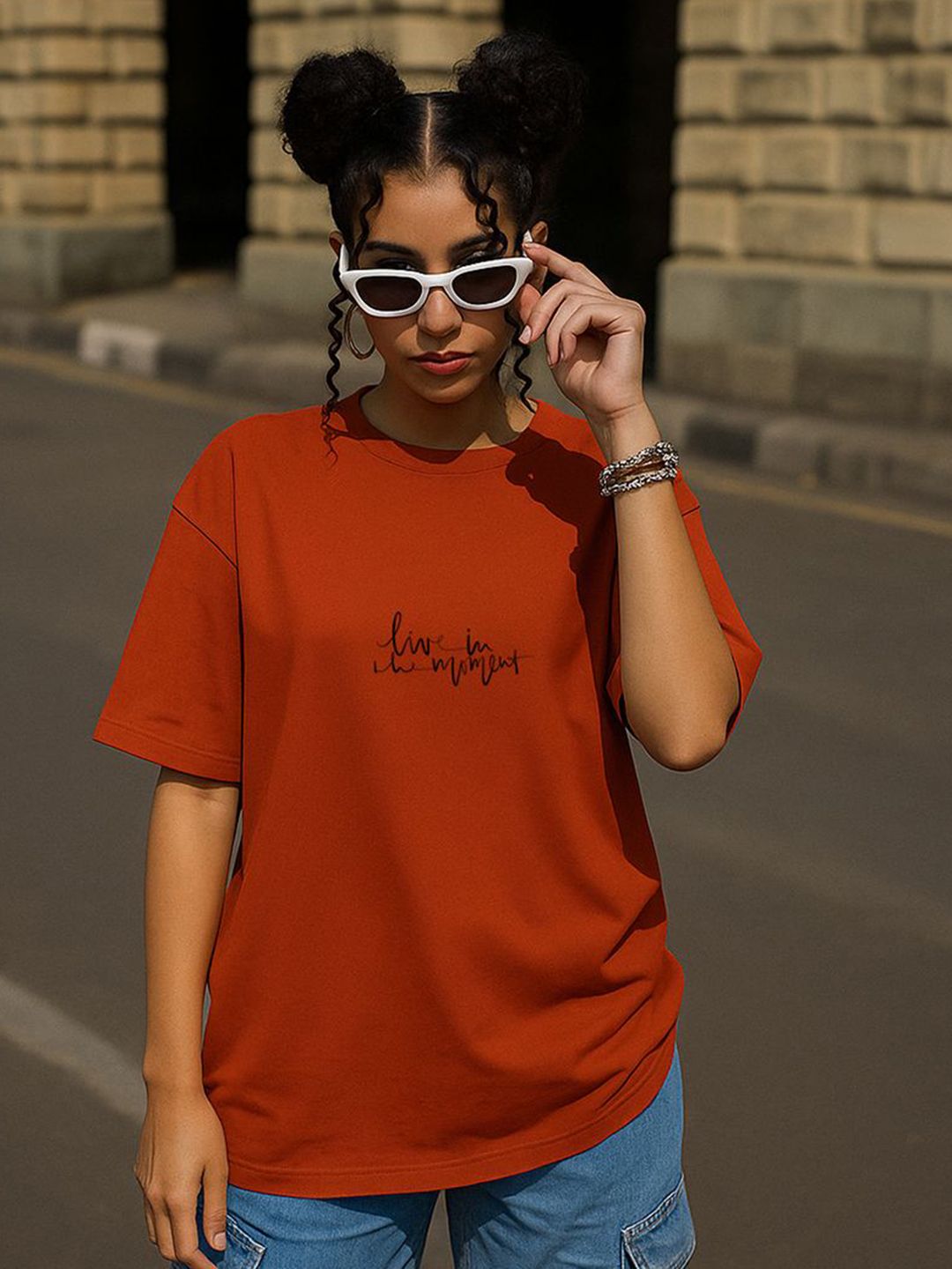 UNSOMBER Unisex Typography Printed Round Neck Cotton Relaxed Fit T-shirt-picture-29