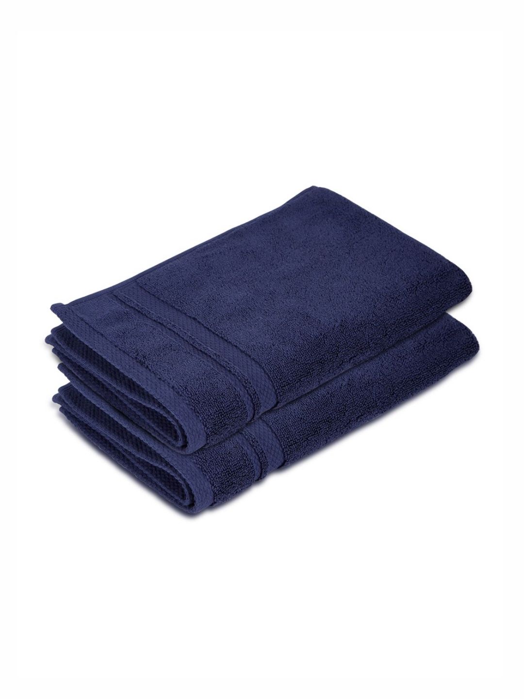 Boutique Living India Platinum Pulse 2Pcs Navy Blue Pure Cotton 625 GSM Hand Towels-picture-10