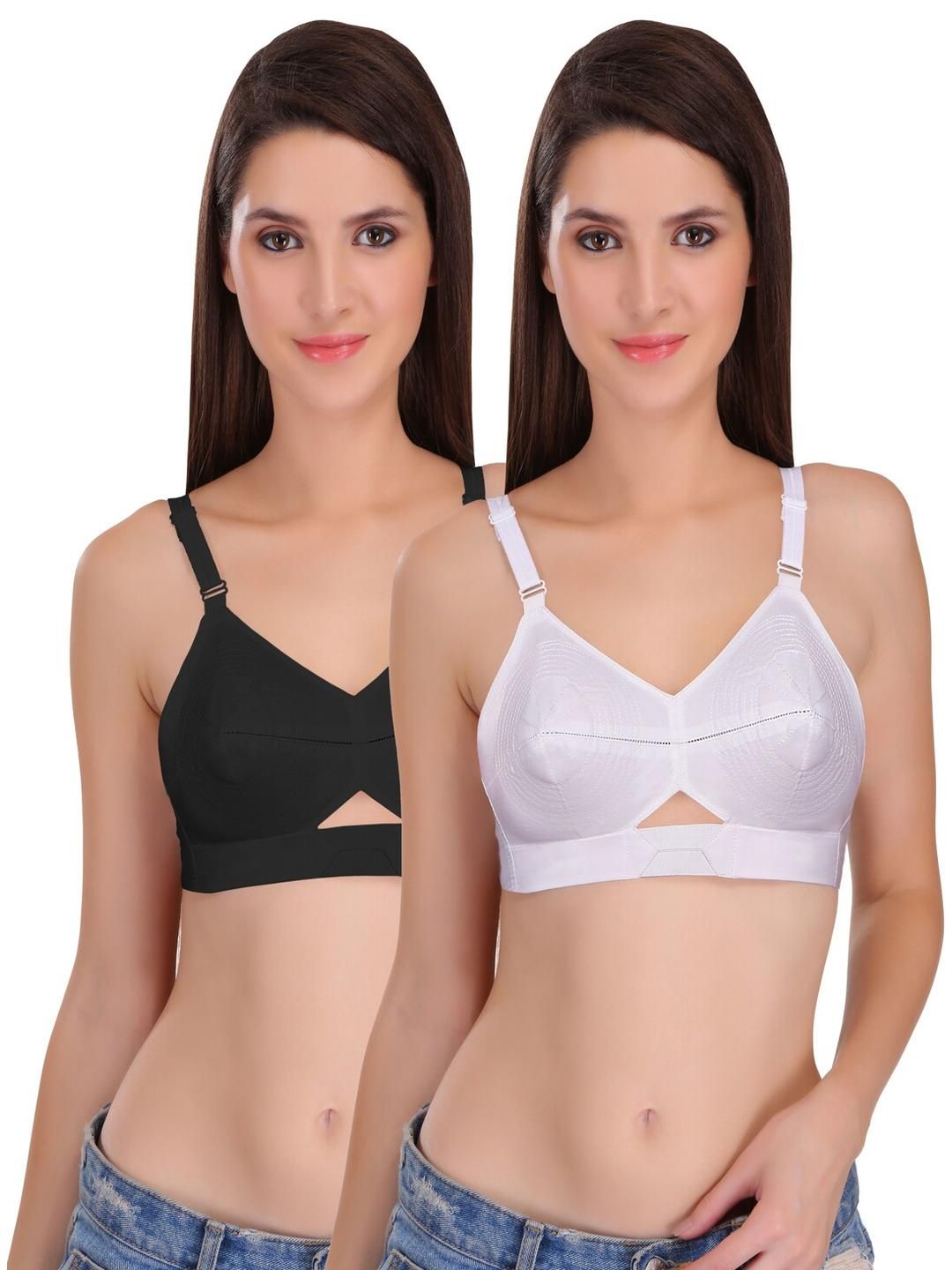FEATHER LINE Set Of 2 Cotton Bra Full Coverage-picture-21