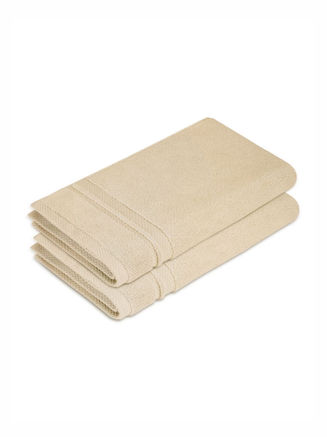 Boutique Living India Platinum Pulse 2Pcs Beige Pure Cotton 625 GSM Hand Towels-picture-33