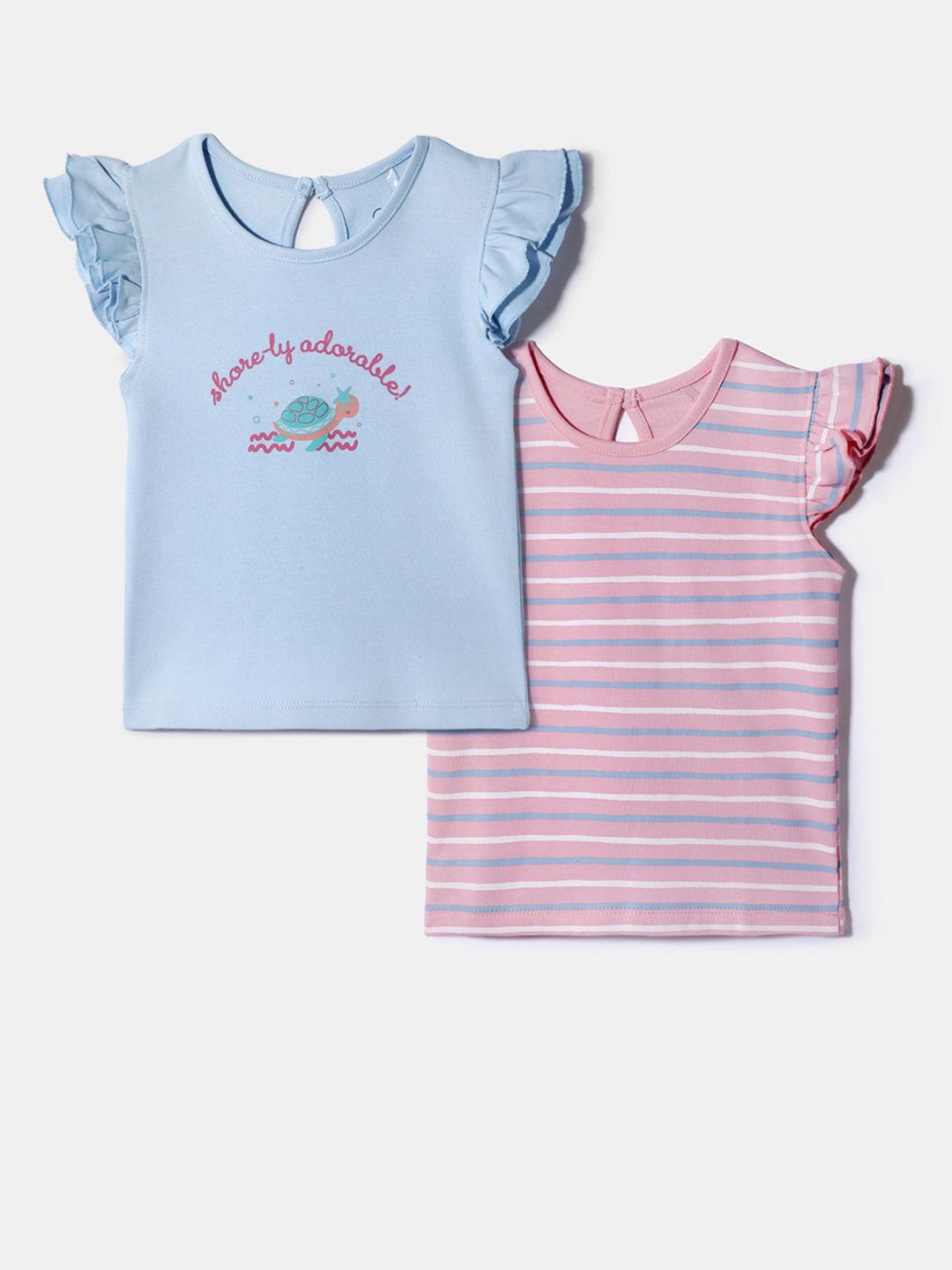 Nauti Nati Girls Pack of 2 Striped Cotton Top-picture-48