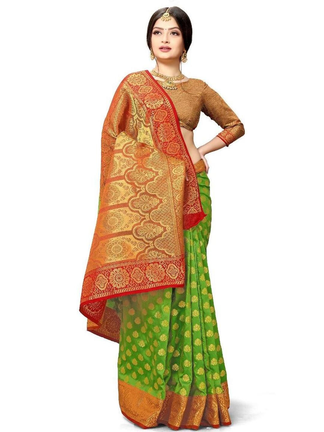 jayant creation Green Art Silk Barasi Sarees-picture-10