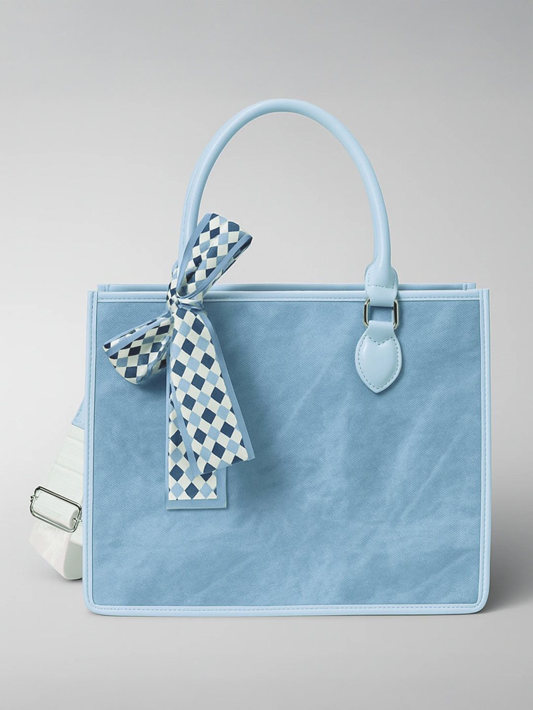 Lino Perros Textured Structured Handheld Bag with Bow Detail-picture-13