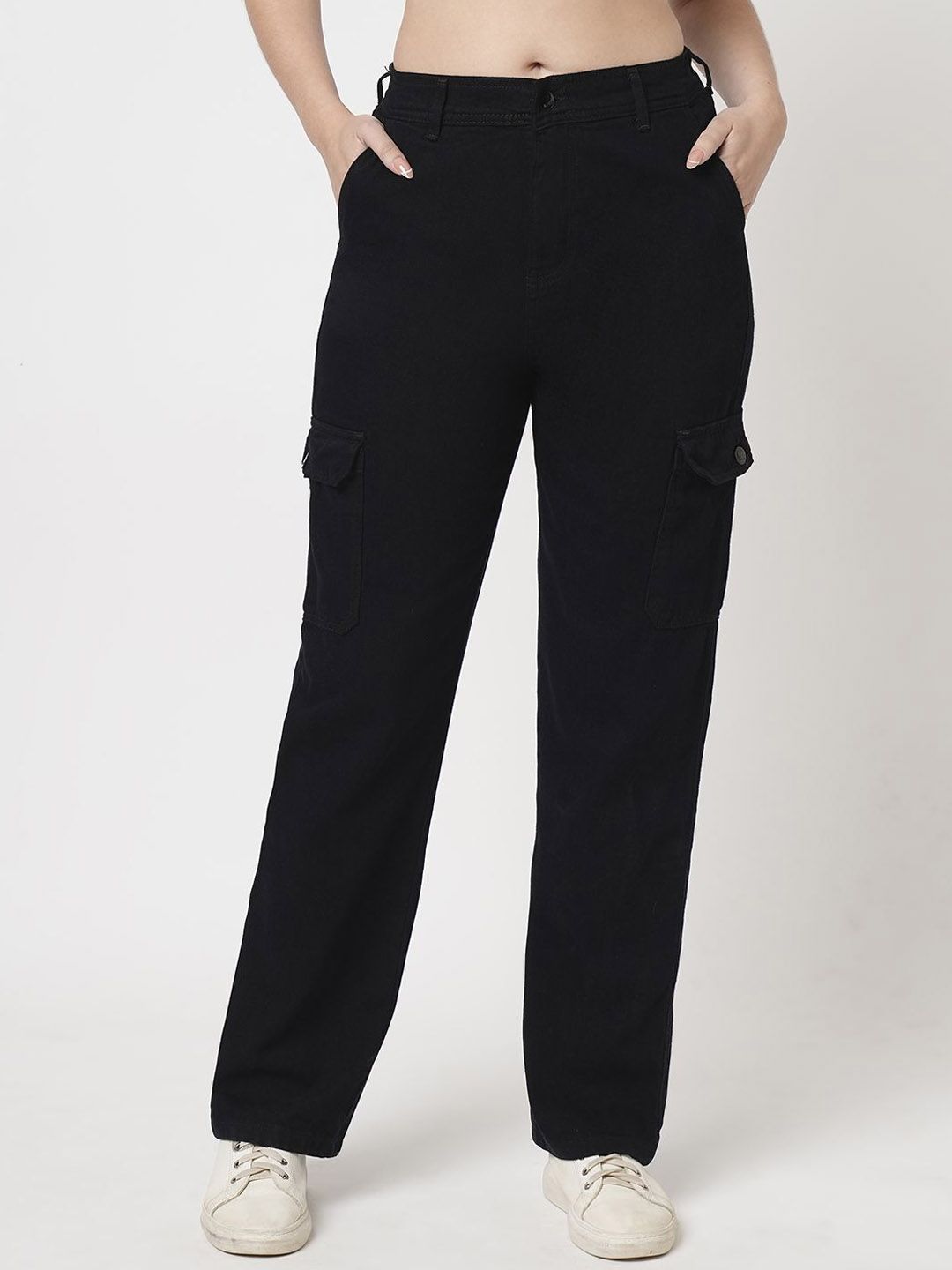 Kraus Jeans Women High-Rise Cargos Cotton Trousers-picture-13