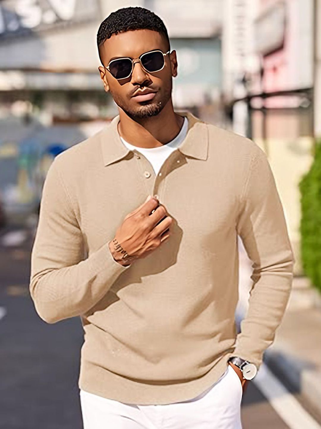 TYSORT Men Self Design Long Sleeve Woollen Pullover-picture-38