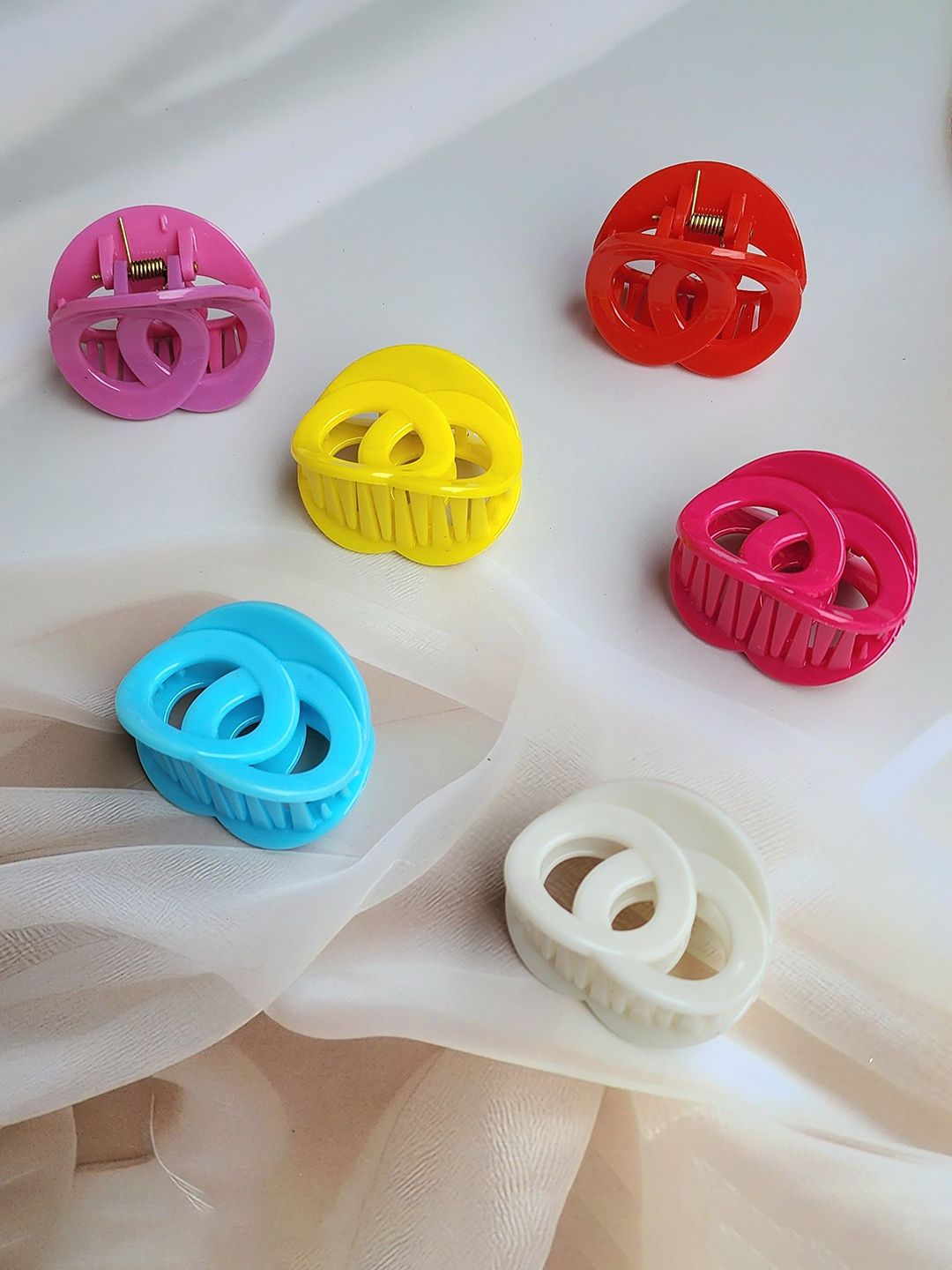 DIVASTRI Women Pack of 2 Hair Claw Clips Glossy Clutchers-picture-11