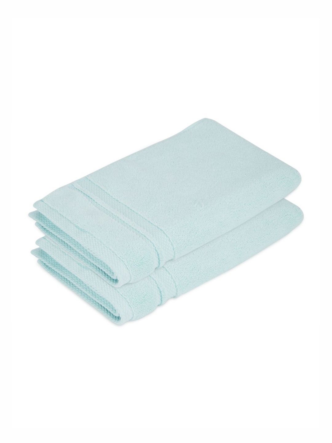 Boutique Living India Platinum Pulse 2Pcs Blue Pure Cotton 625 GSM Hand Towels-picture-30