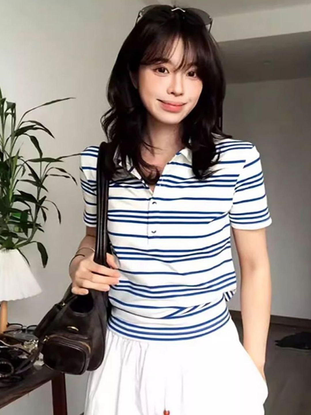 StyleCast x Revolte Women Striped Shirt Collar Cotton Top-picture-33