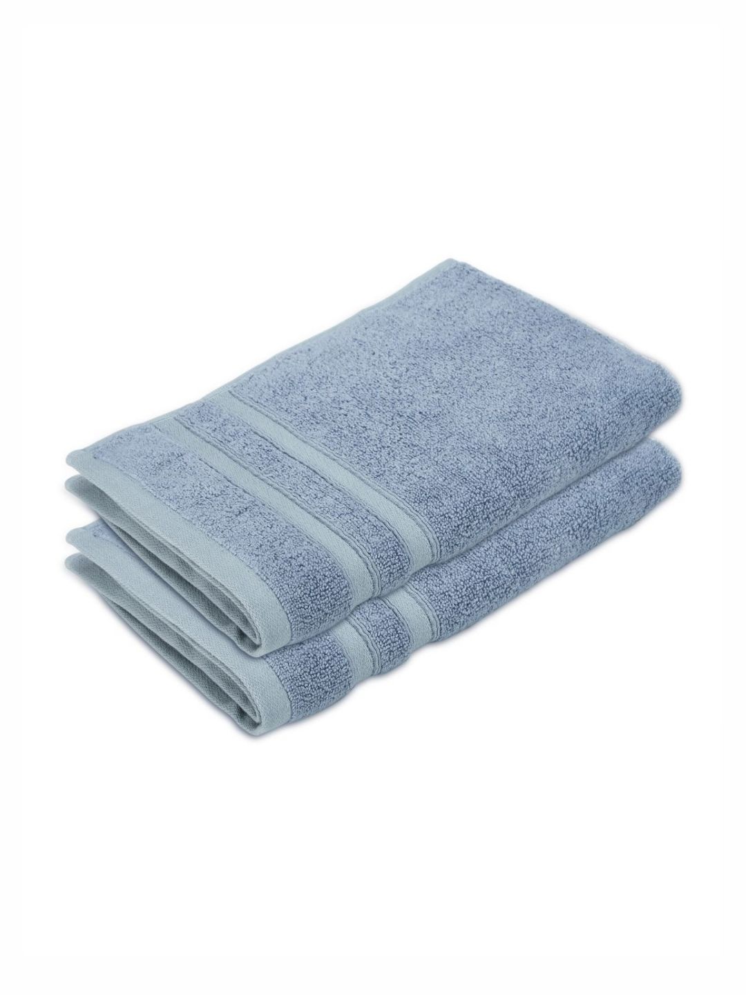 Boutique Living India Zen Living 2Pcs Blue 550 GSM Hand Towels-image-4
