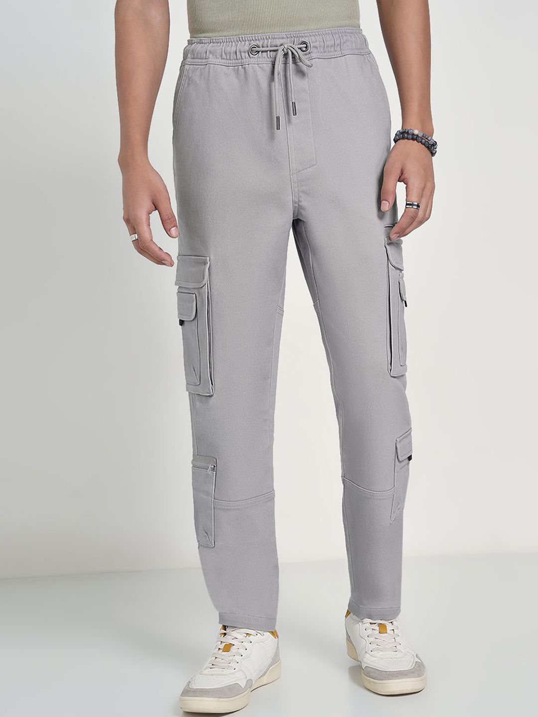7 Alt by Pantaloons Men Regular Fit Mid-Rise Cargos Trousers-picture-22