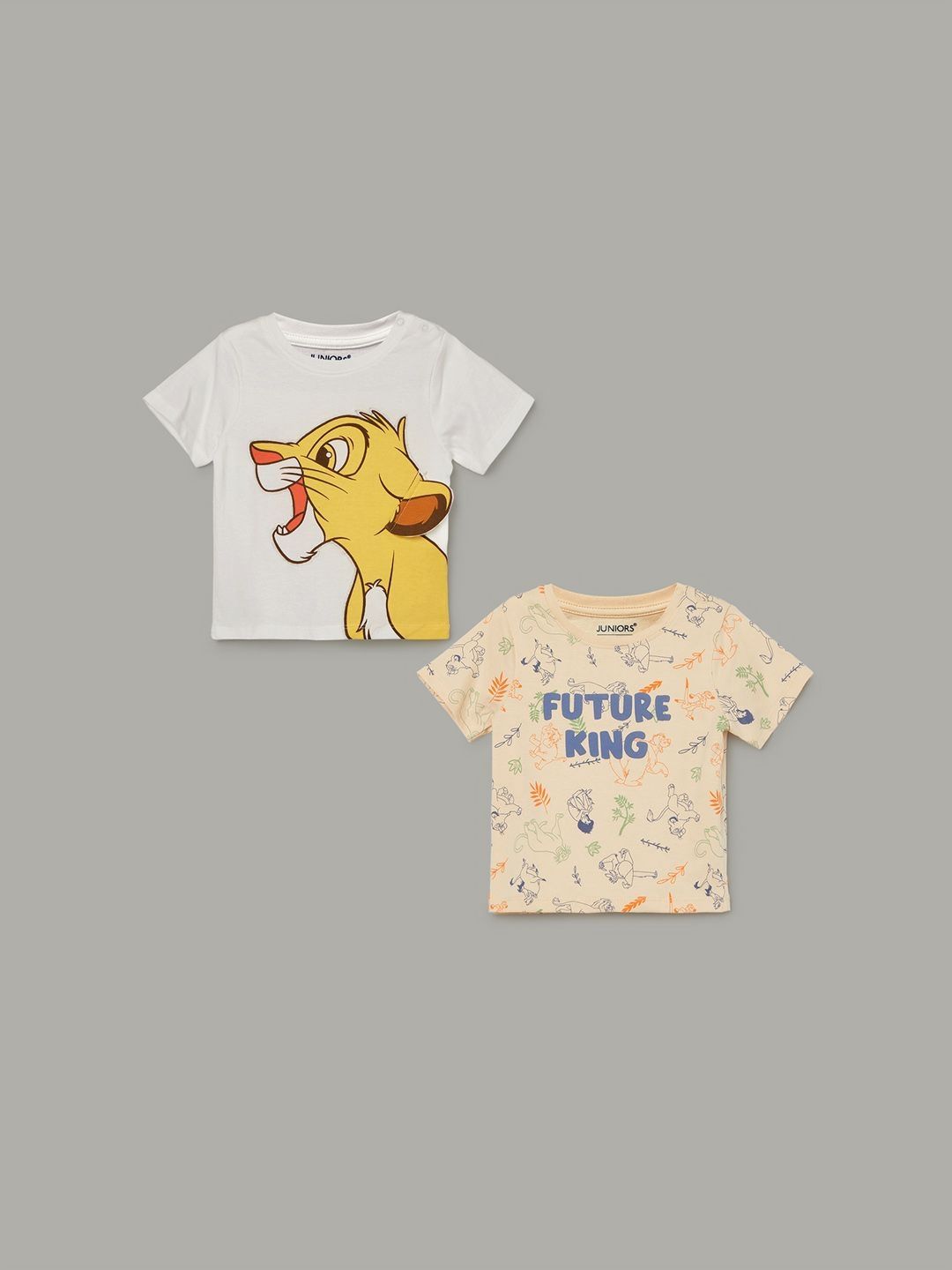 Juniors by Lifestyle Boys Pack of 2 Graphic Printed Round Neck Pure Cotton T-shirts-picture-28