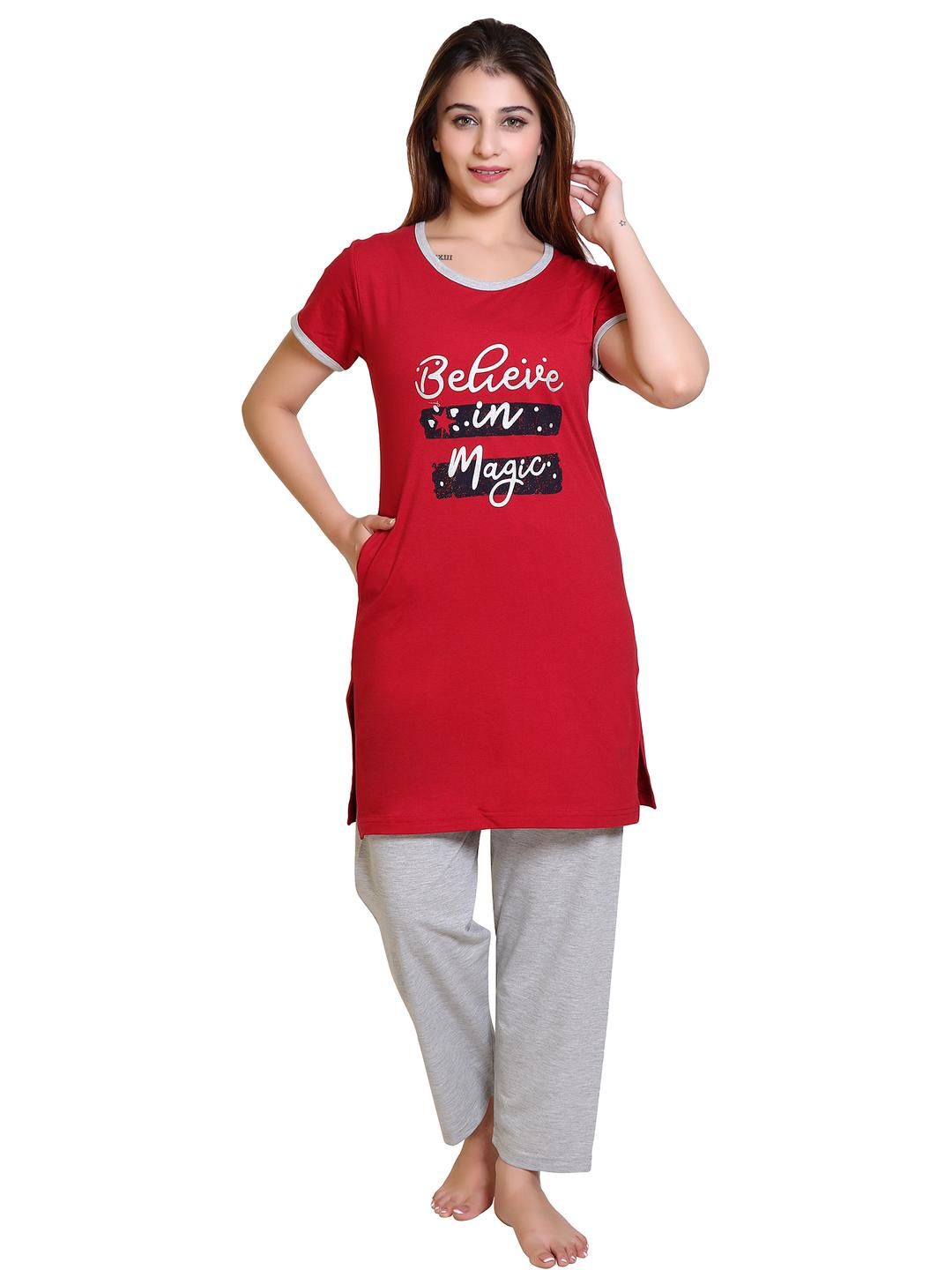 E-MAX Women Typography Printed Night suit-picture-25