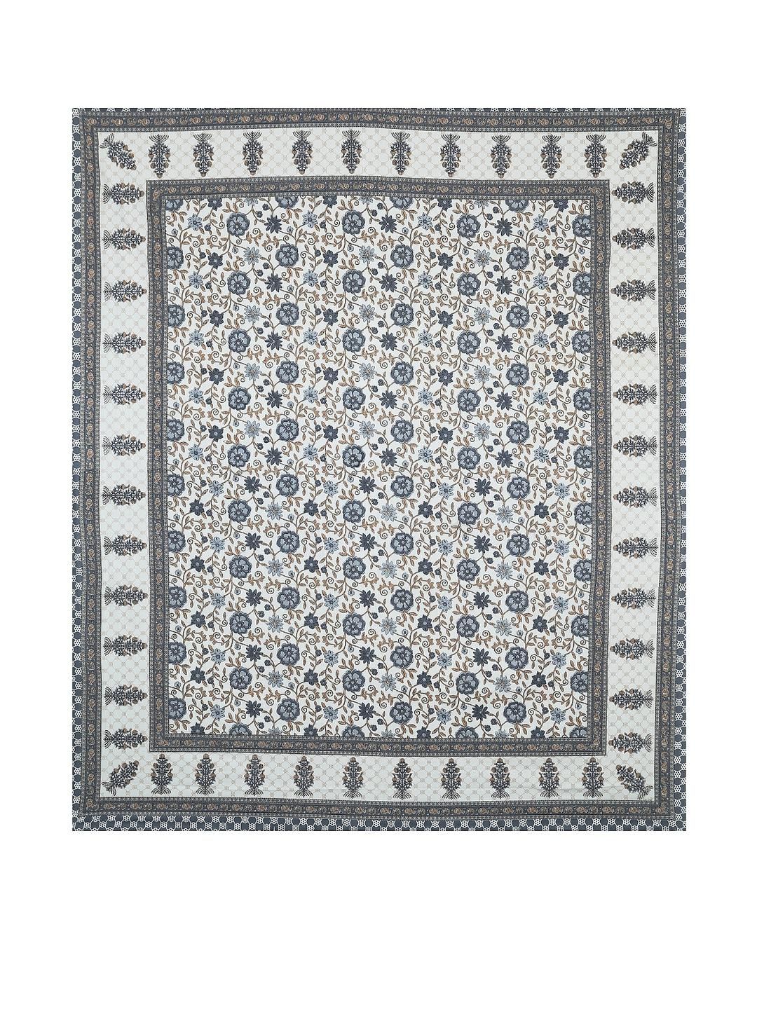 Super King Size Jaipuri Bedsheet with 2 Pillow covers-image-5