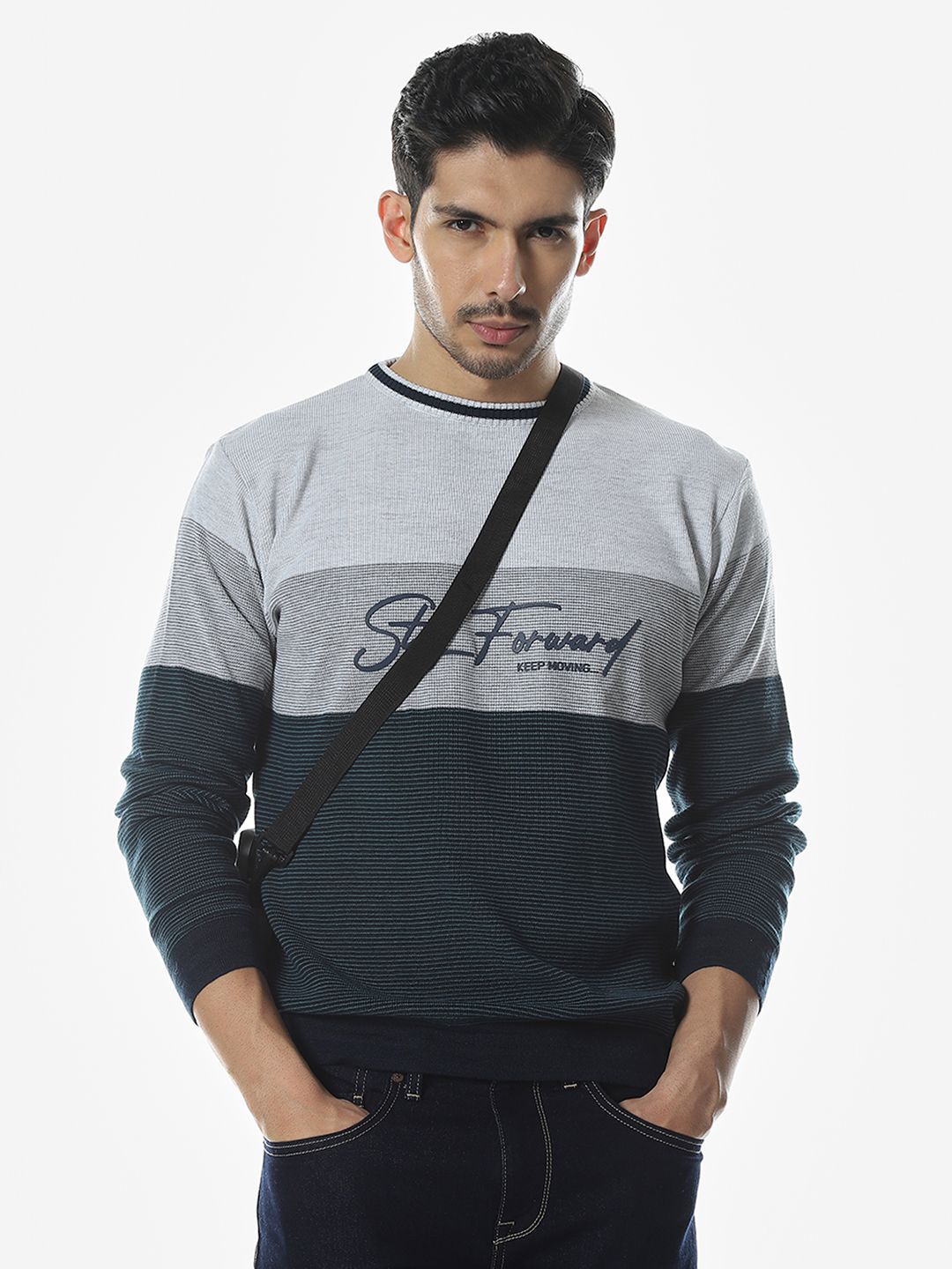 Klub Fox Men Self Design Round Neck Pullover-picture-32