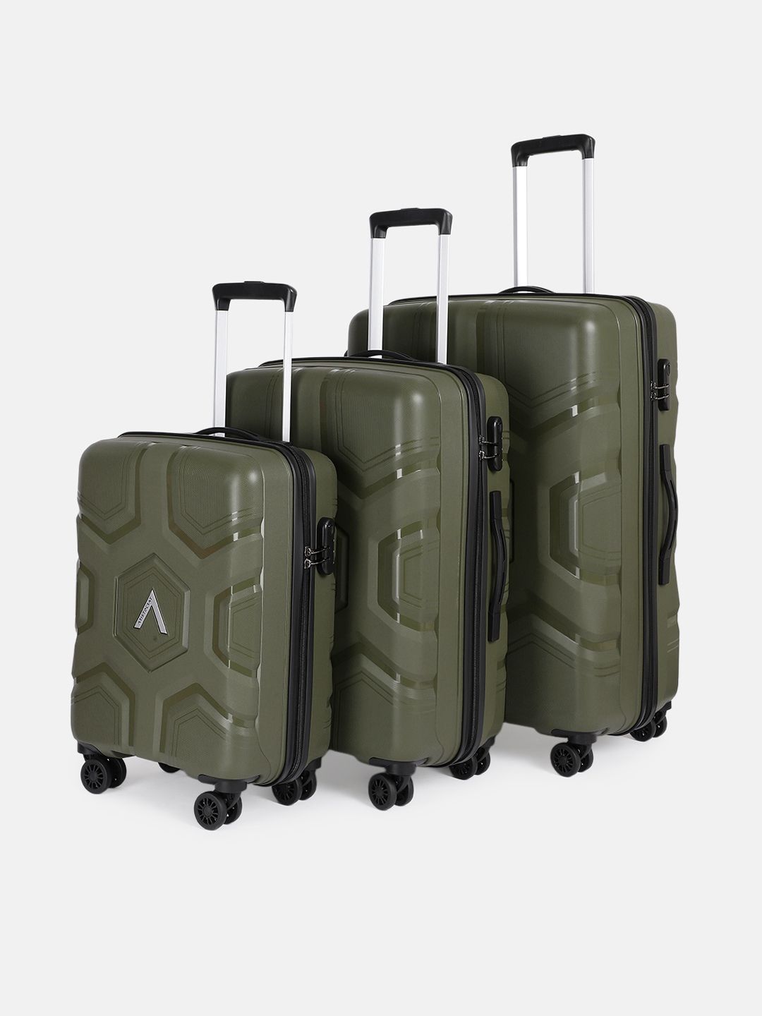 Aristocrat Rock Set Of 3 Textured Hard Suitcase Trolley Bag- 191L-picture-24