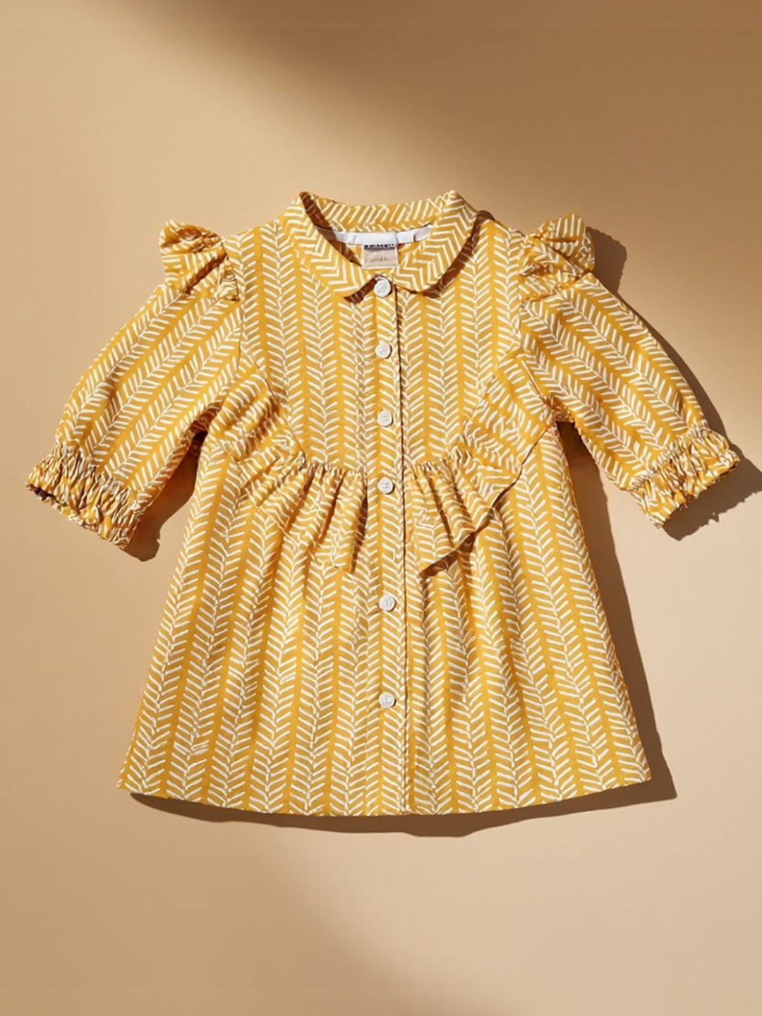 Purple United Kids Girls Abstract Print Shirt Style Top