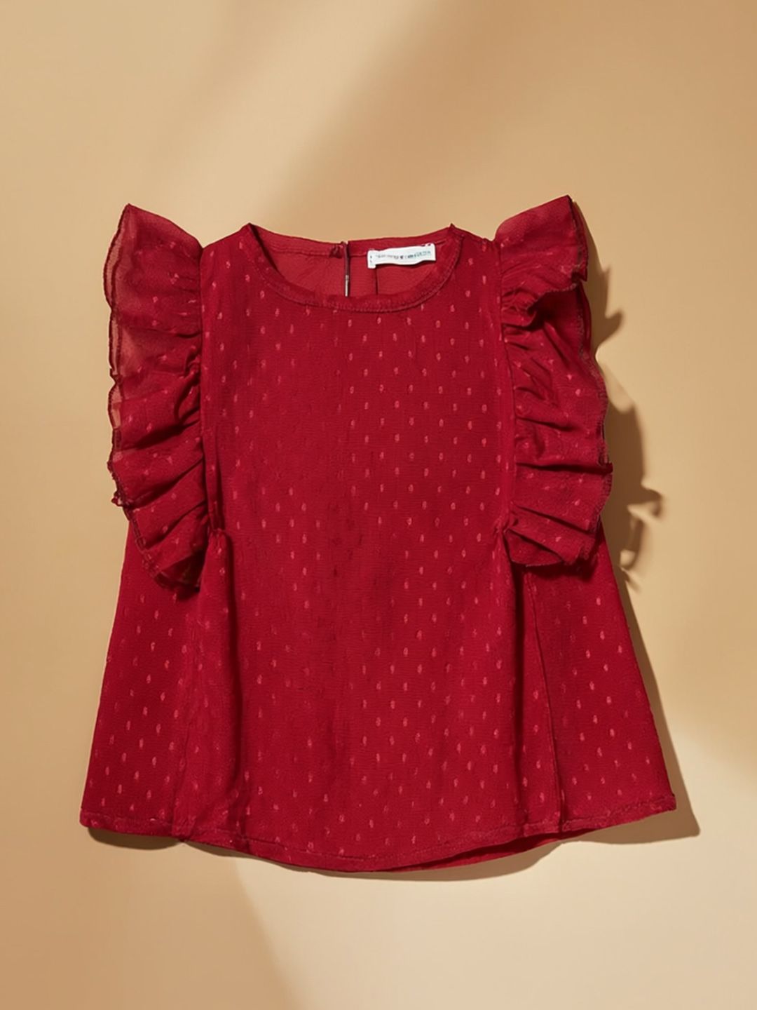 Purple United Kids Flutter Sleeve Top