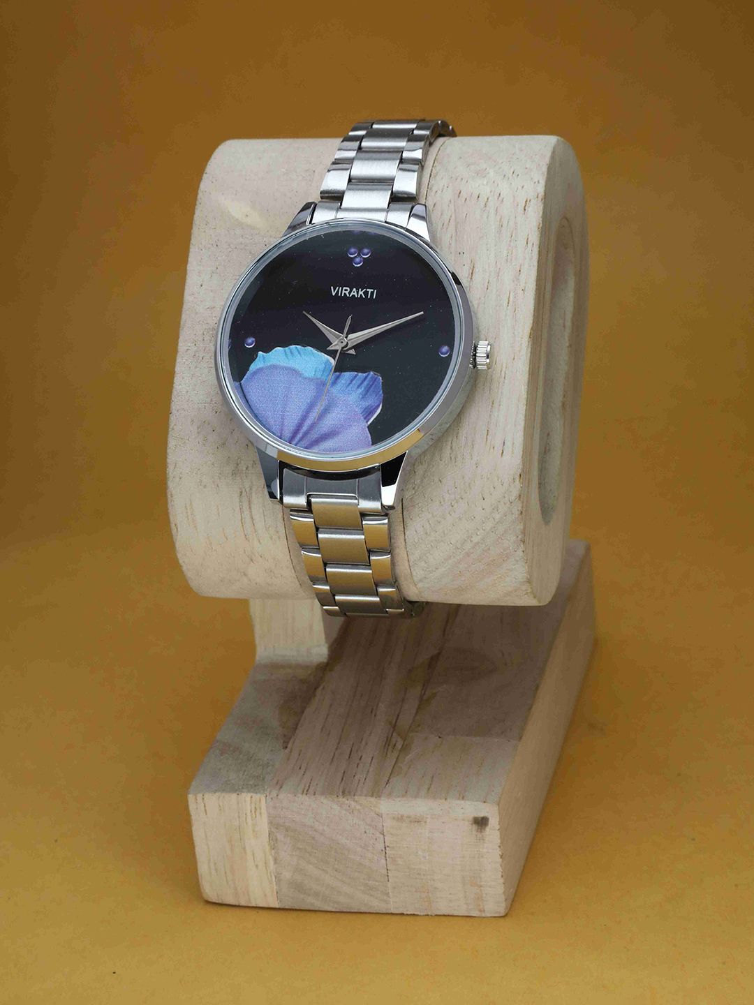 VIRAKTI Women Stainless Steel Bracelet Style Straps Analogue Watch H-31-BLUE-V01-image-6
