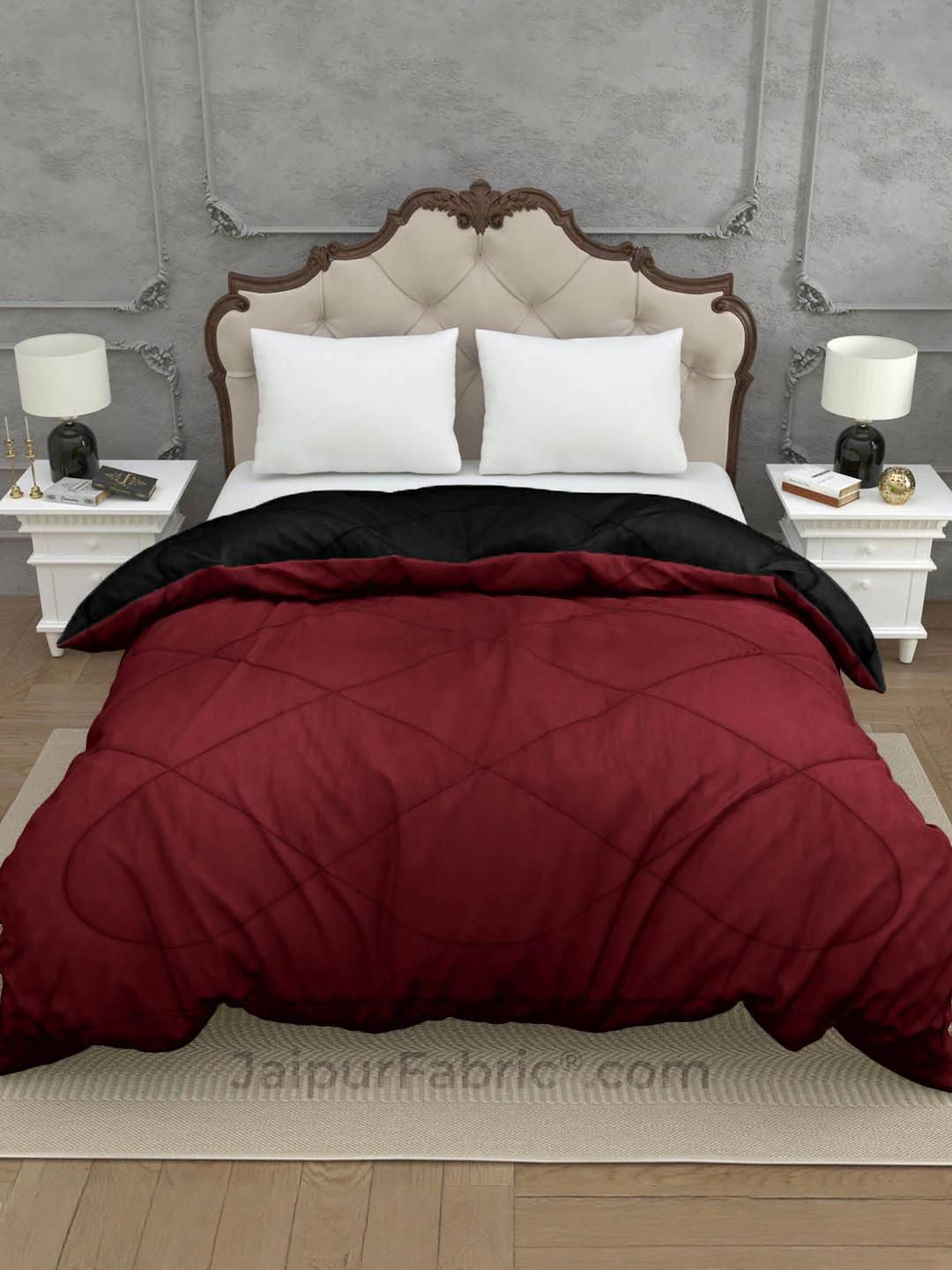 Myntra Elegant Homes Maroon Microfiber 210 GSM Double Bed Comforter-image-22