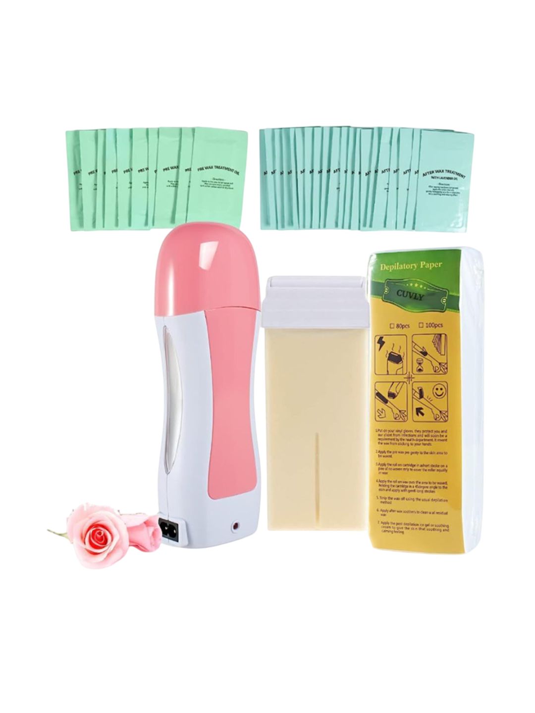 CUVLY Hair Removal Roll on Wax Heater Machine With Wax Refill Cartridge-image-44