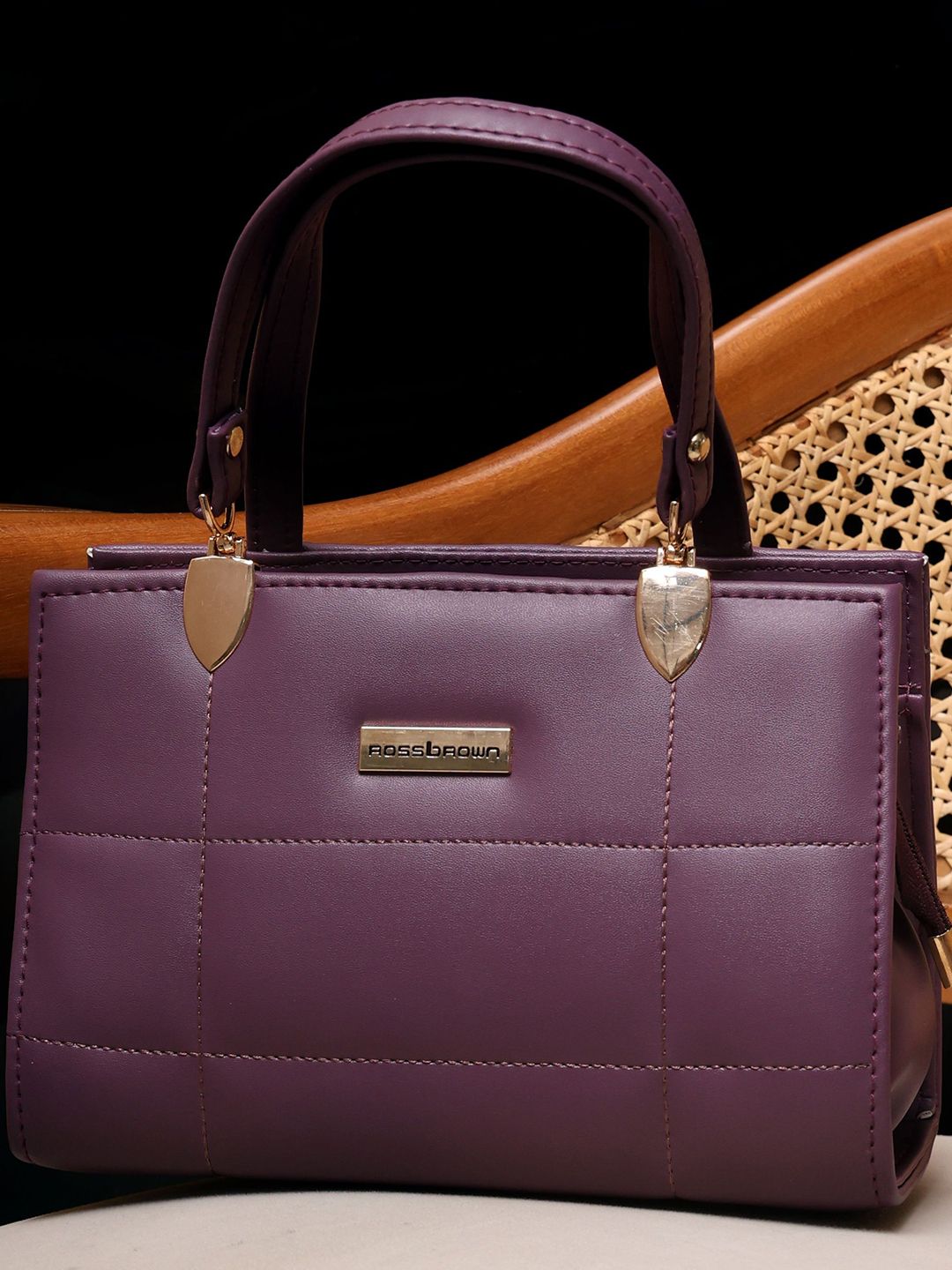 ROSS BROWN Women Solid Structured Handheld Bag-picture-23