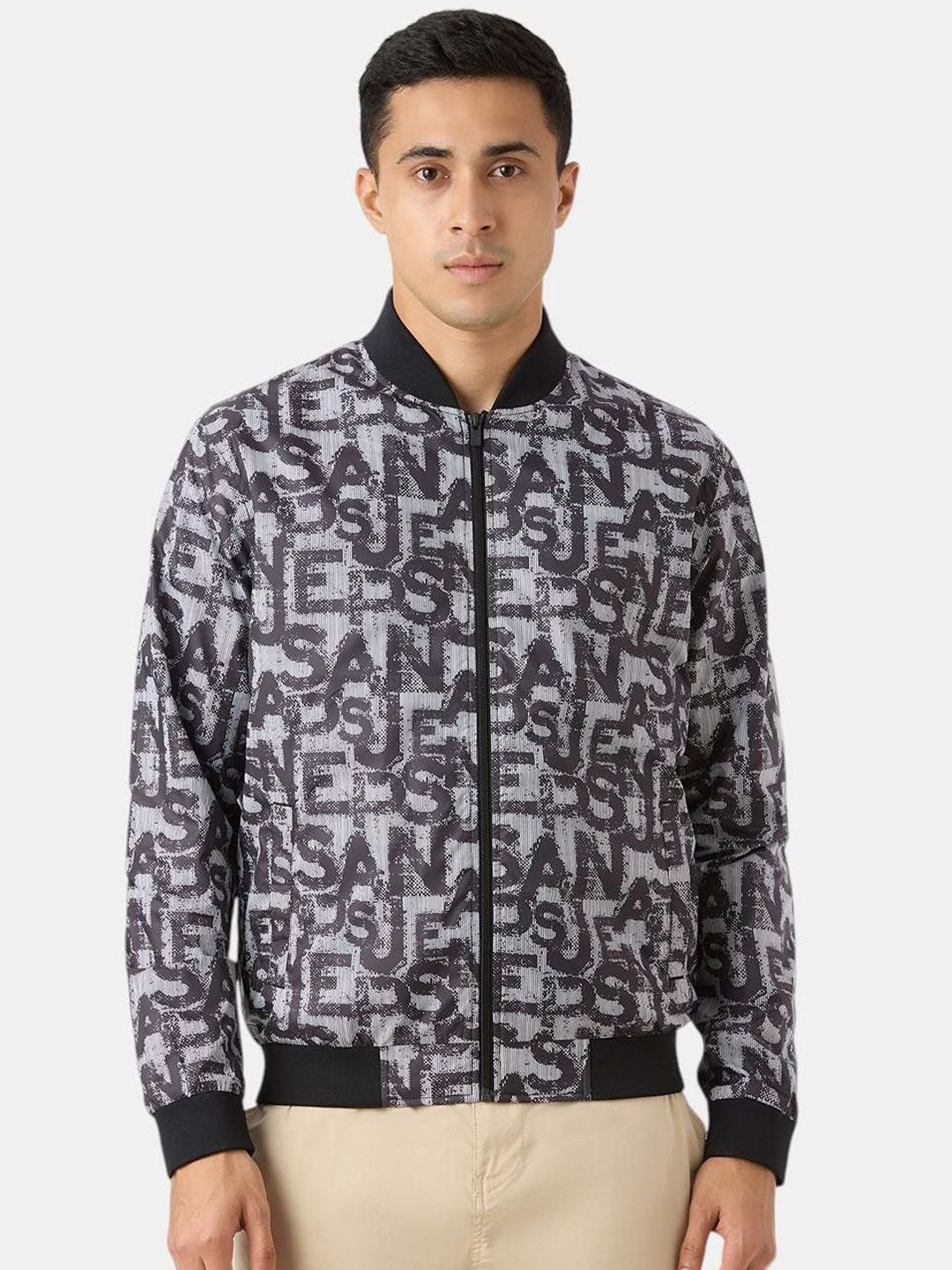 Pepe Jeans Men Stand Collar Typography Bomber Jacket-picture-22