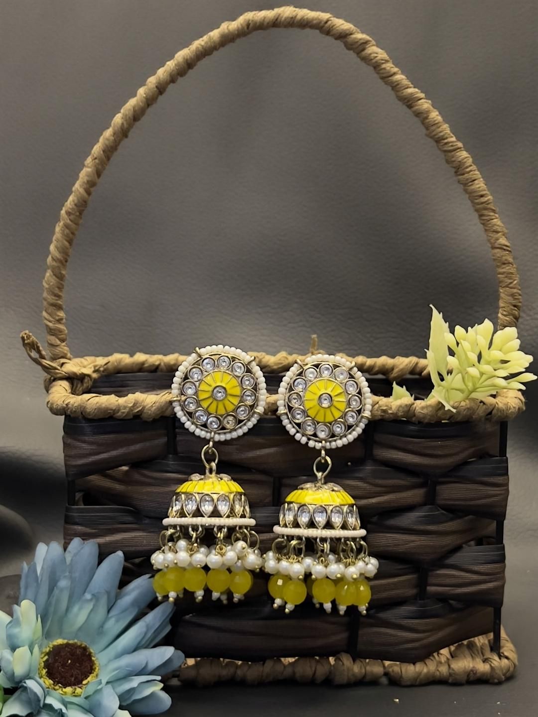 Fashion Theme Women Brass-Plated Jhumkas Earrings-picture-19