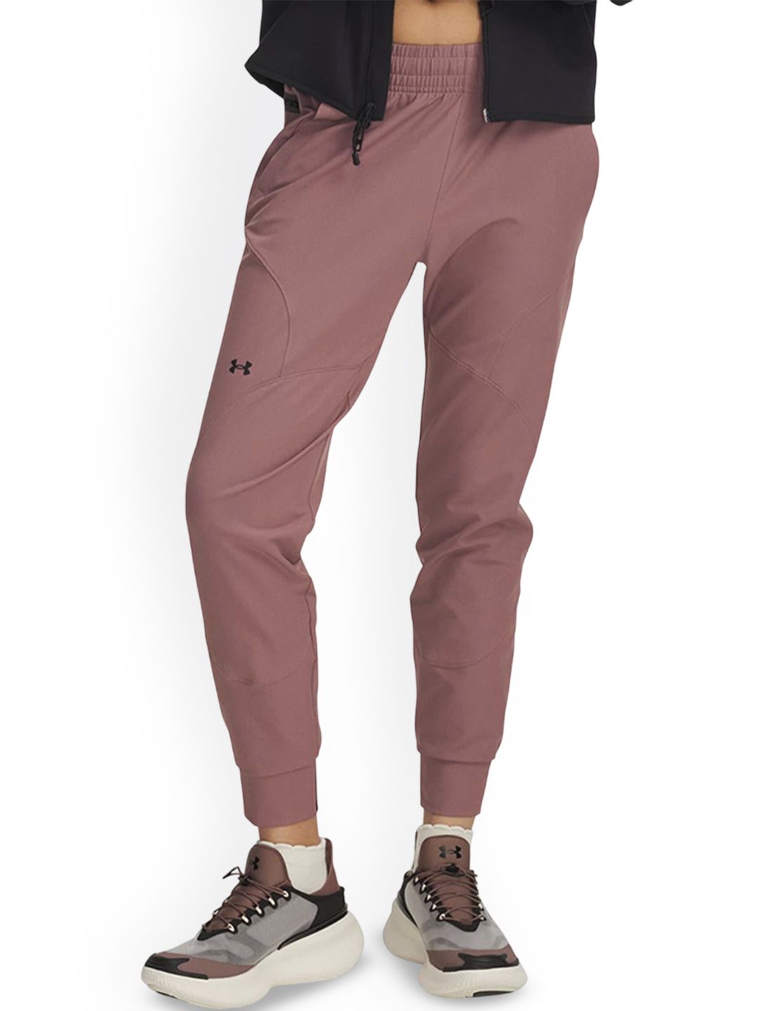 UNDER ARMOUR Women Brand Logo Printed Relaxed-Fit Mid Rise Unstoppable Joggers-picture-50