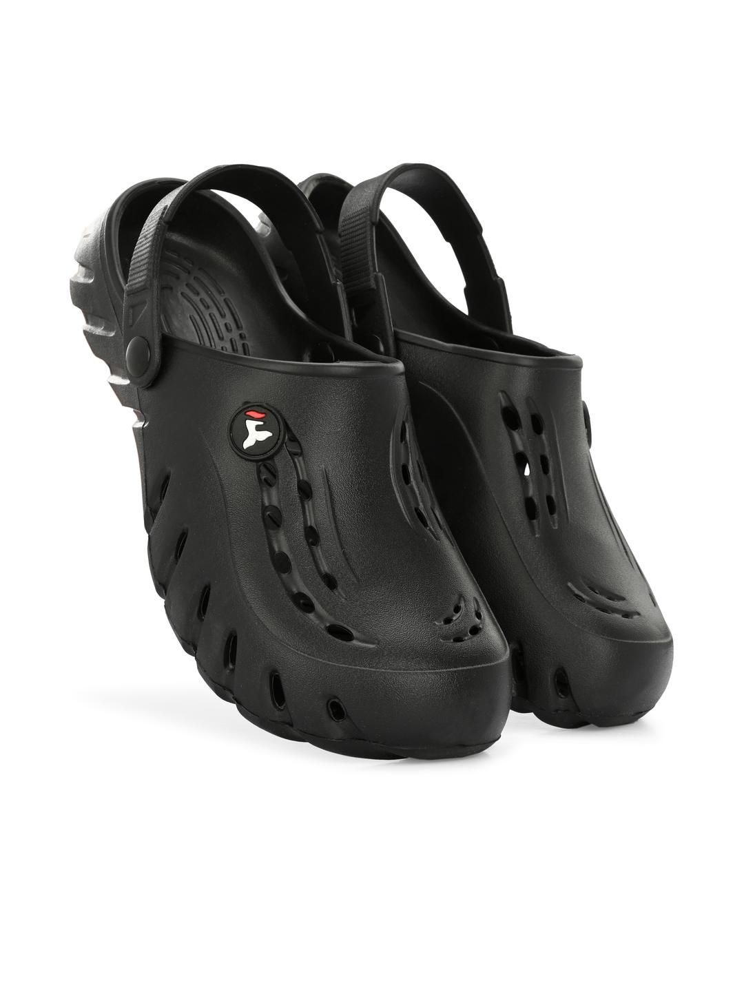 SZN Men Black Clogs Sandals-image-24
