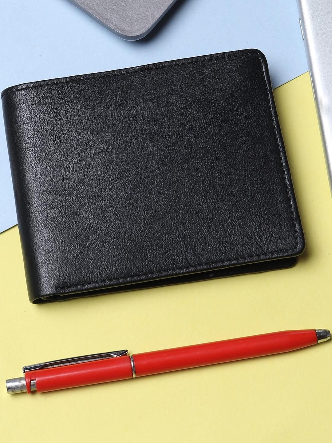Roadster Men Black Textured PU Two Fold Wallet-picture-57