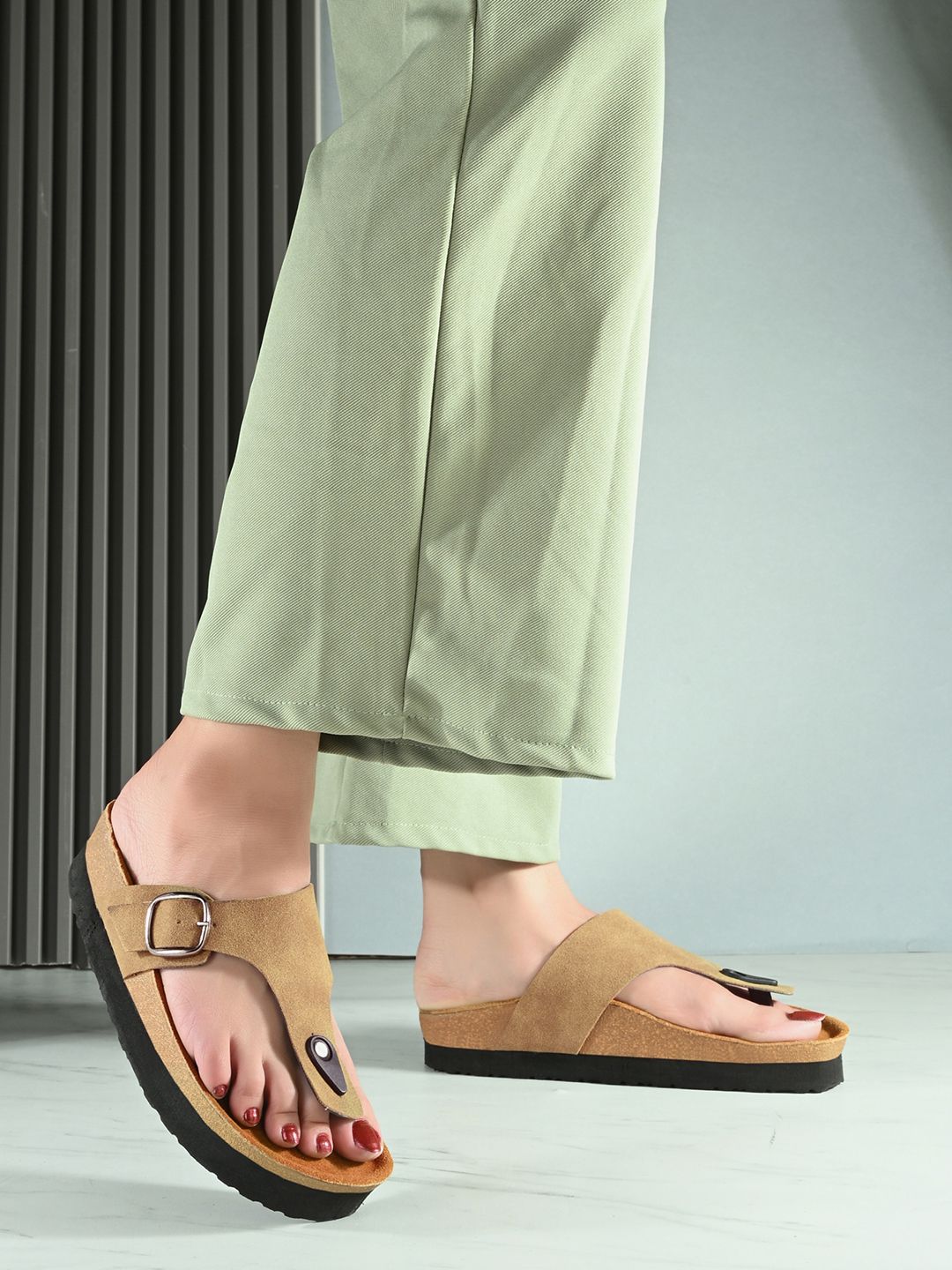 AfroJack Women T-Strap Flats-image-43