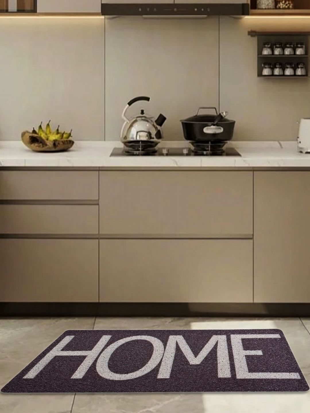 Aura Grey Melange & White Textured Anti-Skid Doormat-image-37